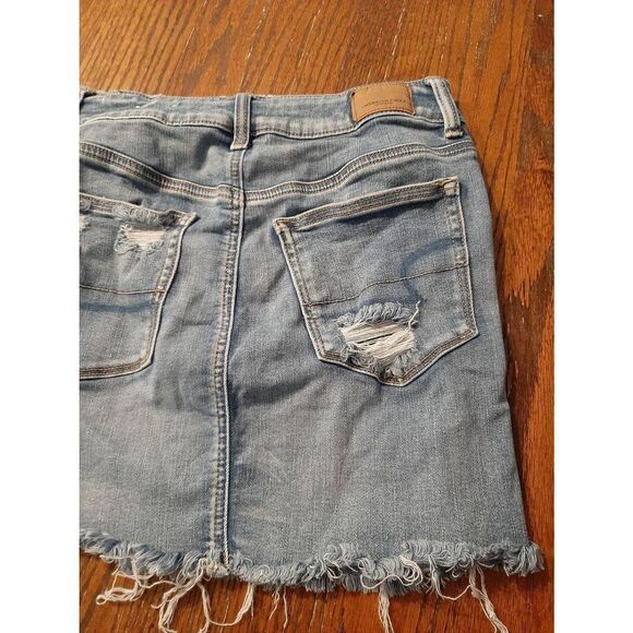 Sz 4 American Eagle Outfitters AEO NE(X)T Level Stretch X Distressed Mini Skirt - Picture 6 of 7
